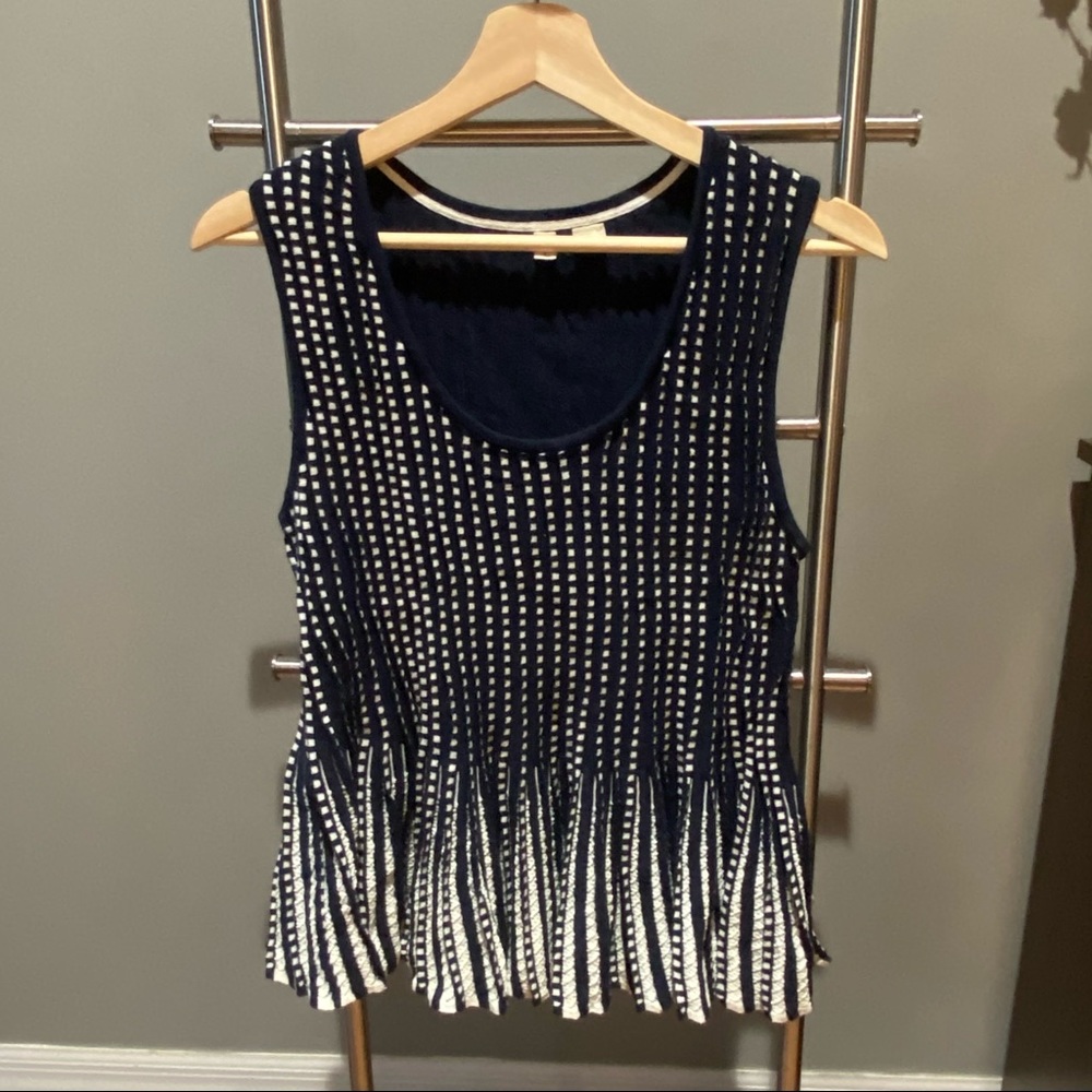 Anthropologie Moth Peplum Sweater Knit Tank Top